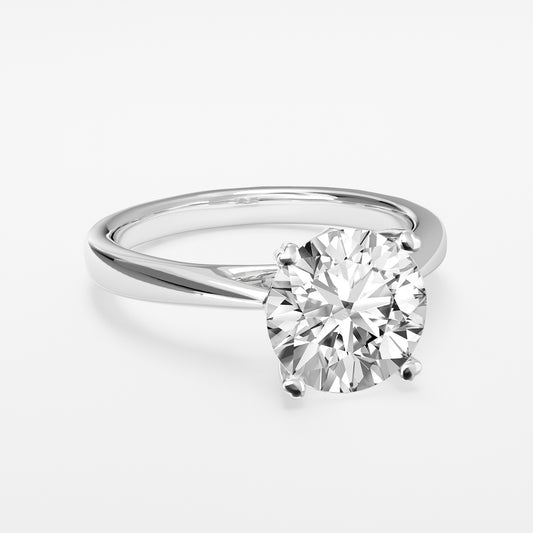1.1 ctw Round-Cut Lab-Grown Diamond Solitaire 9K White Gold Ring