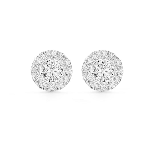 1.66 ctw Lab-Grown Diamond Round Stud Earrings – Colorless DEF, VS/VVS Clarity