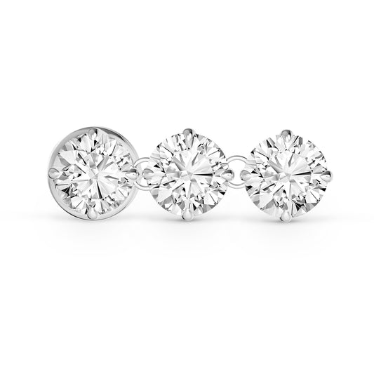 1.29 Ctw 9K White Gold Lab-Grown Diamond Stud Earrings |  DEF Color, VS Clarity