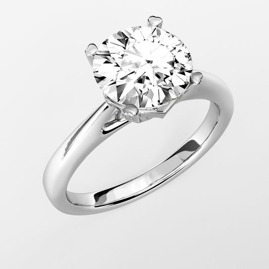 1.1 ctw Round-Cut Lab-Grown Diamond Solitaire 9K White Gold Ring