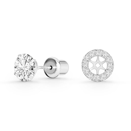 1.66 ctw Lab-Grown Diamond Round Stud Earrings – Colorless DEF, VS/VVS Clarity